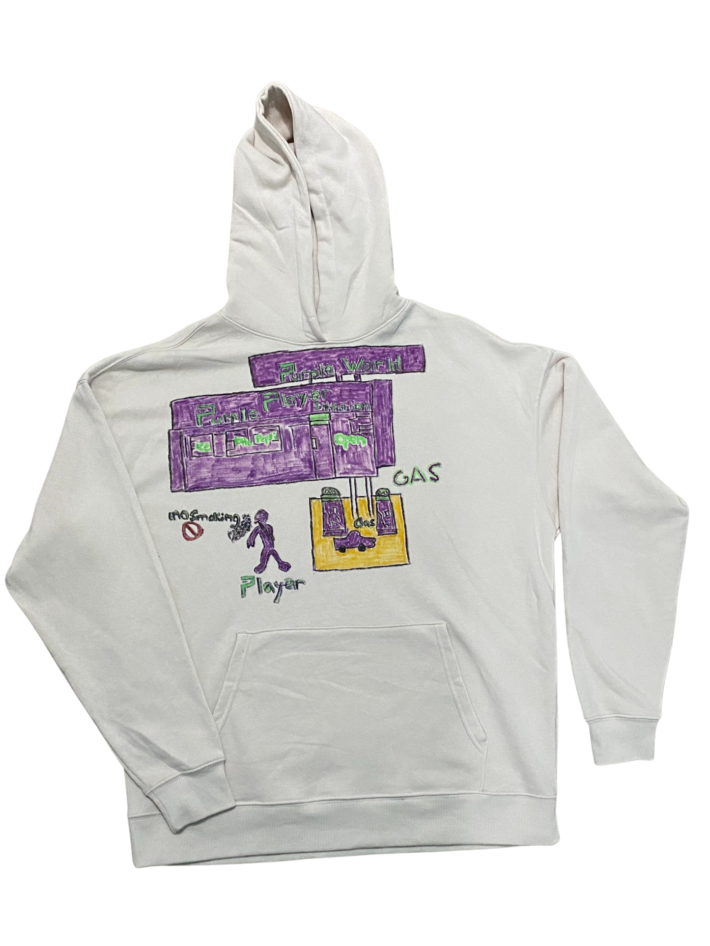 1 of 1 custom tan hoodie