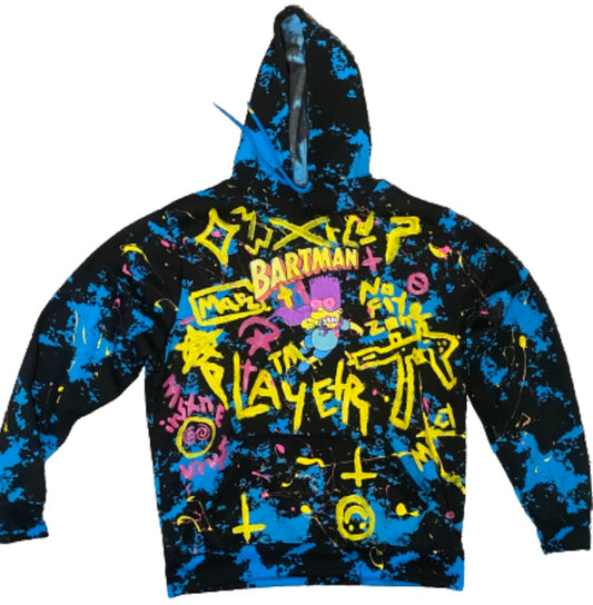 1:1 custom blue hoodie