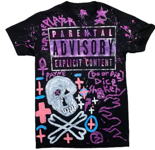 1:1 purple flame custom shirt